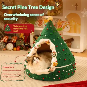 Christmas Cat Nest Winter Warm Four Seasons Universal Removable And Washable
