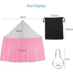 1 Hamster Tent Hammock Set, Light Pink, With 3 Carabiner Hooks And A Storage Bag—Small Animal Cage Party Accessory Set