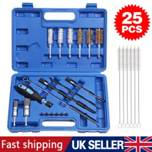 25PCS D Iesel Injector Seat Cleaning Brush Tool Engine Injectors Cleaner Kit