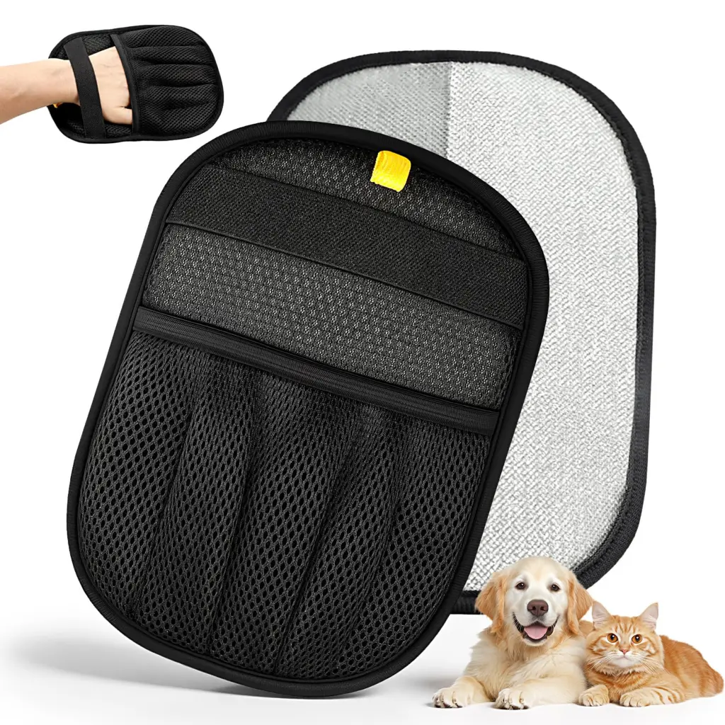 1pc New Upgrade Pet Hair Removal Glove For Dogs & Cats, Electrostatic Reusable Magic Brush Removal Glove, Washable Pet Hair Remover Tool For Clothing, Sofa, Rug, Auto Interior