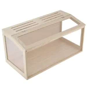 Wooden Hamster Cage 40.1"x20.4"x20.1" 270° Viewing Hamster Habitat, Chewproof Acrylic Small Animal Cage With Openable Top, Large Pet Enclosure For Syrian/Dwarf Hamsters, Guinea Pigs & Gerbils