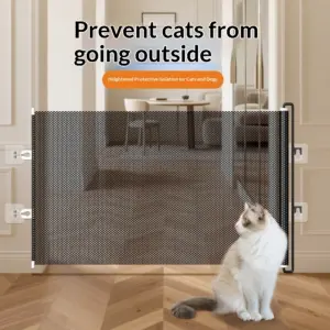 Retractable Pet Cat-proof Door Barrier